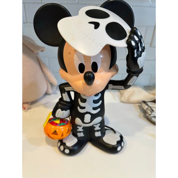 Disney Parks Mickey Mouse Glow In The Dark Halloween Popcorn Bucket Skeleton - Picture 4 of 9